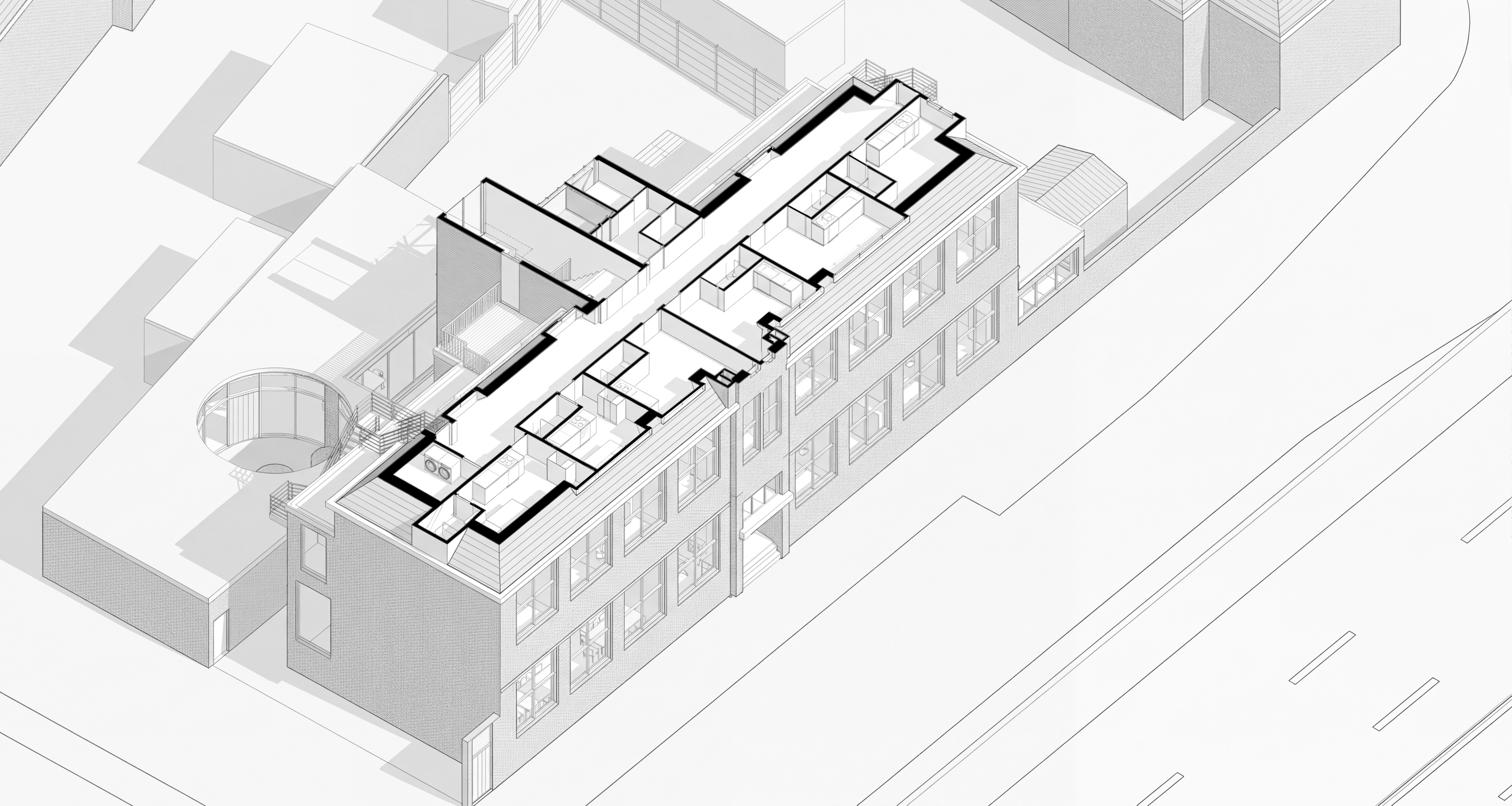 Technische Uitwerking & Bestek — axonometrische BIM-tekening